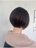 大人可愛い20代30代40代小顔ショートボブマッシュグレージュ