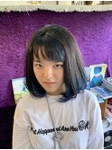 ブルーブラックインナーブルーボブ