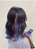 ユニコーンカラー/pink × blue × lavender
