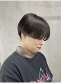 オリーブ刈り上げショート/船橋/くすみベージュ/マットベージュ