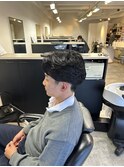 ツーブロックワンカールパーマ