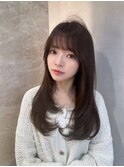 ミニウルフレイヤーカット顔周りカット前髪カット韓国ロング銀座