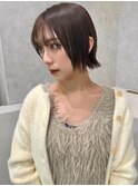 ショートレイヤー×ピンクブラウン