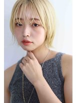 シーエヌナカオ イオン有松店(cn-nakao) 透ける前髪が可愛い*ハイトーンベージュのマチルダボブ*