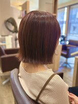 モップアップ(Mop up) 切りっぱなしボブ×ピンクブラウン