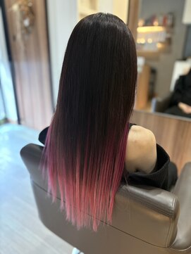 ヴァンクラウドフロムコウベ 恵庭店(VENT CLOUD from KOBE) ダブルカラー/グラデーションカラー/ピンクパープル