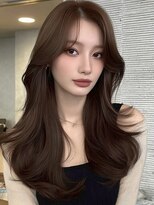 フォルテロゼ 横浜(FORTE rose)&nbsp;小顔外ハネミディアムアッシュ20代30代40代くびれミディ韓国ヘア