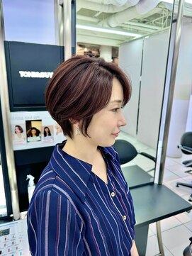 トニーアンドガイ 青山店(TONI & GUY) 大人くびれショート　シアーカラー　ピンクベージュ