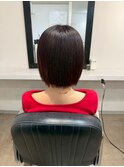 ボブ、ショートボブ、ショートヘアー髪質改善縮毛矯正白髪染め◎