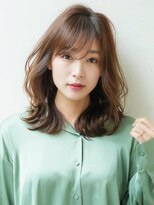 ニーフ 恵比寿(neaf)&nbsp;くびれヘアアプリコットオレンジハイライトカラー