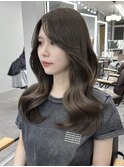 レイヤーカット顔まわり前髪セミロング20代30代40代