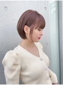 コーラルベージュ/顔周りカット/レイヤーカット/韓国巻き/池袋