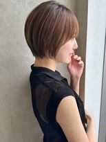 アフロート トウキョウ(AFLOAT TOKYO)&nbsp;前下がりひし形ショートボブ30代40代50代くびれヘア丸顔面長銀座