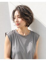 アッシュ 学芸大学店(Ash)&nbsp;ショートボブ/大人女性/モカベージュ/白髪ぼかし/脱白髪染め