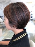 襟足スッキリしたショートボブ