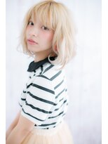 ミック ヘアアンドビューティー 大山店(miq  Hair&Beauty)&nbsp;外国人風♪ハイトーンゆるふわミディa