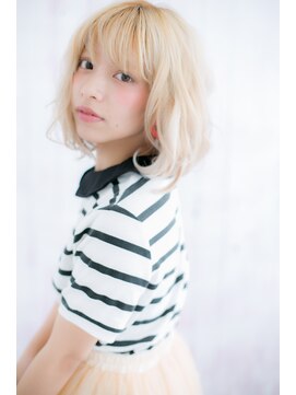 ミック ヘアアンドビューティー 大山店(miq Hair&Beauty) 外国人風♪ハイトーンゆるふわミディa