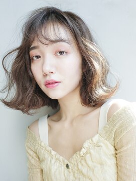 アルバム 銀座(ALBUM GINZA) カジュアルボブ_オリーブカラーハイライトカラー_47322