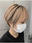 【EIGHT 豊崎】お客様スタイル_艶っぽハイトーンなマッシュ