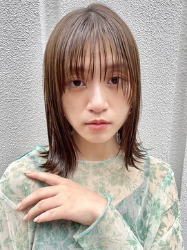 レトン 銀座(leton) ロブ/外ハネボブ/切りっぱなしボブ/結べるボブ/グレージュ