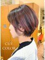 ソルソル(sol.sol.)&nbsp;ショートbobの表面にグラーデーション、立体感がでて素敵です＊