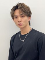 メンズサロン ゴールド 名古屋(GOALD)&nbsp;ナチュラルマッシュシースルーニュアンスセンターパート刈り上げ