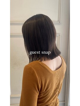 シエル(Ciel) 【ciel】ぱつっとボブ×艶々オリーブカラー