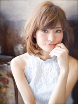 ラゴム 池袋(LAGOM)&nbsp;切りっぱなしボブ/美髪/ピンクブラウン[池袋/髪質改善]