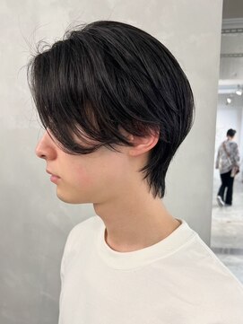 フォト 新宿(foto) センターパートネオウルフダウンパーマ韓国風メンズヘア