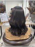 韓国風グレーベージュダークアッシュカラー/髪質改善カラー