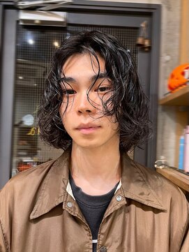 ナループロアオハナ(Nalu pu loa ohana) メンズボブニュアンスパーマ