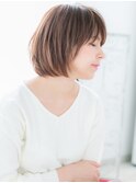 センター北/髪質改善/細めハイライト×丸みフェザーショートj