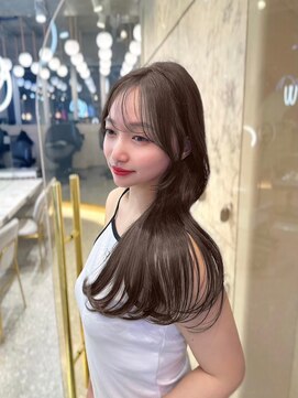 ハローバイシー 仙台(Hello by Sea) ウェーブミディアムメルティカラー×レイヤーカット韓国仙台