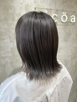 ニコア 千葉(nicoa) 髪質改善/シルバーアッシュ/外ハネスタイル[千葉/千葉駅]
