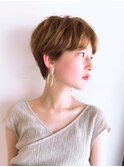 Say.刈り上げショートボブホワイトグレージュミニウルフ青山原宿