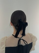 ミンクスオーバー(MINX OVER)&nbsp;【ヘアセット】シニヨンヘア/ベロアリボン