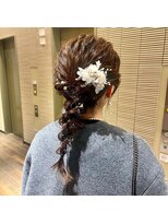 イルームバイリンクス 大宮(ILLUME by LINKTH)&nbsp;結婚式ヘア/ヘアアレンジ/あみおろし/ミディアム