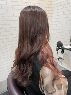 テーラヘアー 高座渋谷店(TELA HAIR) イヤリングピンク×ピンクベージュ