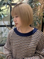 ジアン バイ ミルボン NU茶屋町+(GIEN by milbon)&nbsp;ハイトーンボブ/顎ラインボブ/切りっぱなしボブ/中谷翔