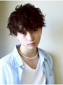 恵比寿メンズ波巻き無造作パーマ