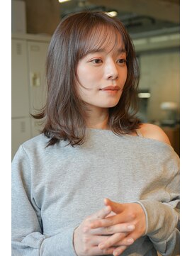 エインアンリー 明治神宮前(AIN.ANLY.) ミディアムパーマ、ニュアンスパーマ、パーマゆるめ、毛先パーマ