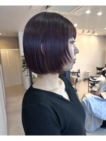 ヘア アンド メイク アートレス(Hair and Make Art less)&nbsp;深みボルドー×顔まわりボブ