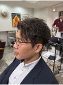 ハーフバック/ビジネススタイル/メンズパーマ/ビジネスショート