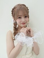 カシュカシュ 表参道(cache cache)&nbsp;ヘアアレンジヘアメヘアセット編み下ろしガーリーヘアアレンジ