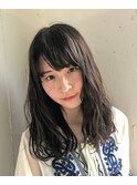 学生限定　マンネリヘアならない為に　セミロングのエアウェーブ