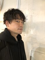 ナナカバイミーツハンド(nana.ca by meetsHAND)&nbsp;ナチュラルツーブロック アップバング ツイストスパイラルパーマ