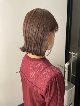 トレス(TRESS) マロンベージュ ブリーチなしダブルカラー 外ハネ