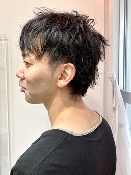 ヘアーライズ 池袋東口店(hair RISE) クセっ毛風パーマメンズドライカットベリーショートランダム