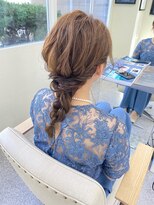 編み下ろし、ヘアアレンジ、結婚式参列ヘアセット