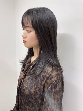 トゥーリ 薬院店(tuuli) tuuli miyu 地毛風アッシュミディアム/くびれヘア